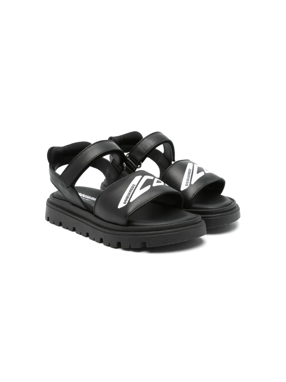 

Сандалии с принтом Icon DSQUARED2 KIDS, черный