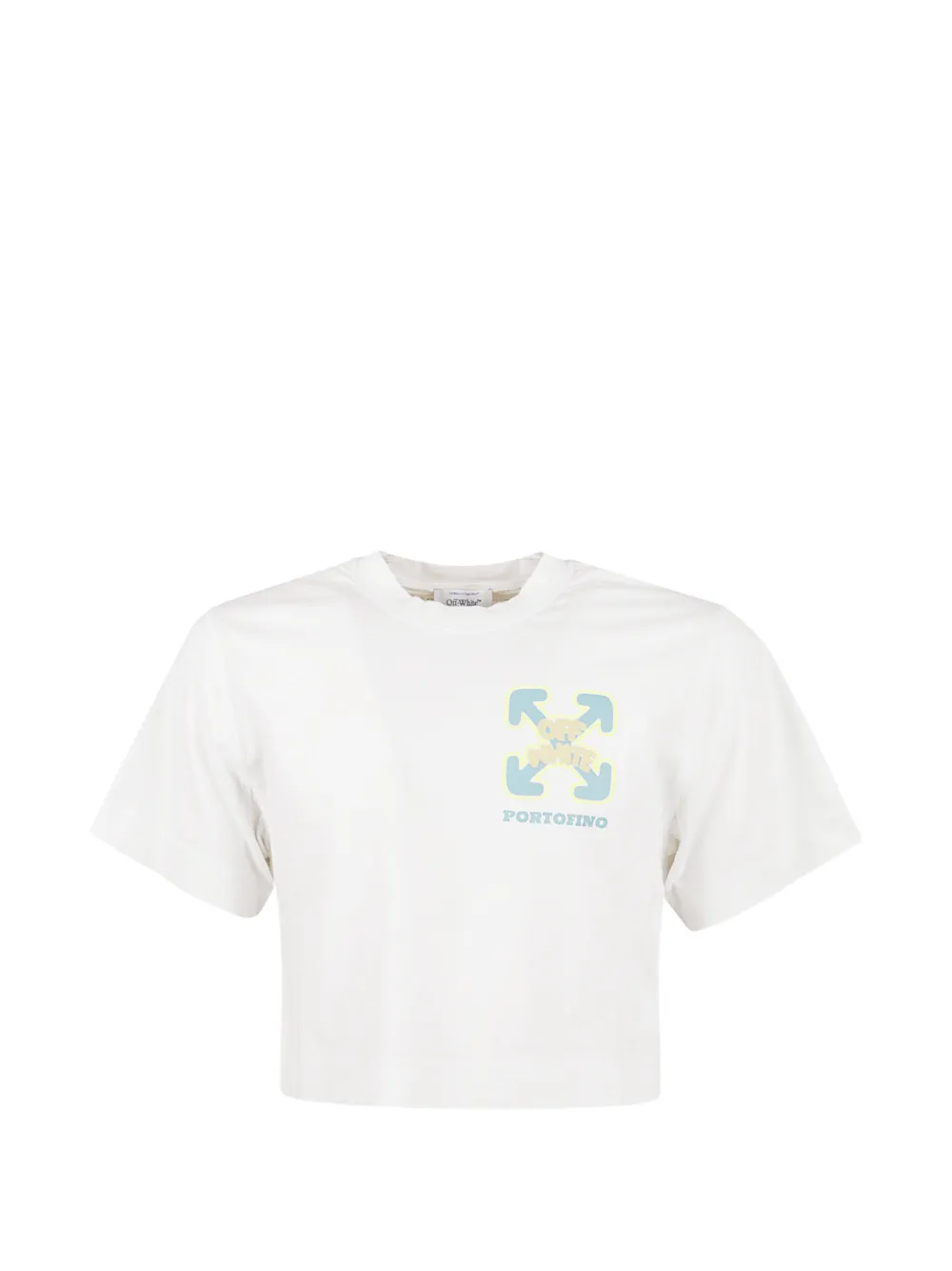 

Укороченный топ с графичным принтом Off-White, белый