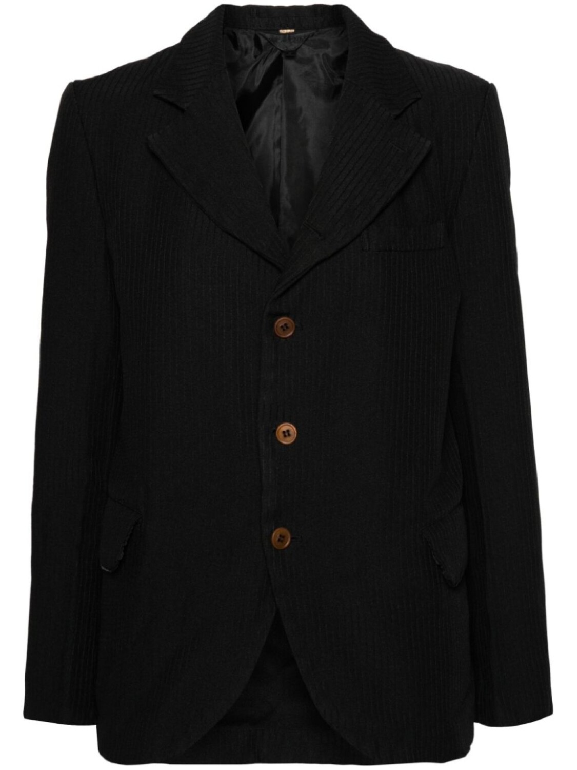 

Однобортный пиджак в рубчик Comme Des Garçons, черный
