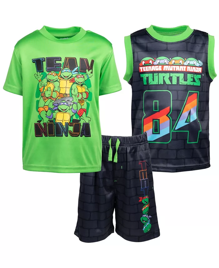 

Футболка, топ и шорты (3 предмета) TEENAGE MUTANT NINJA TURTLES, мультиколор