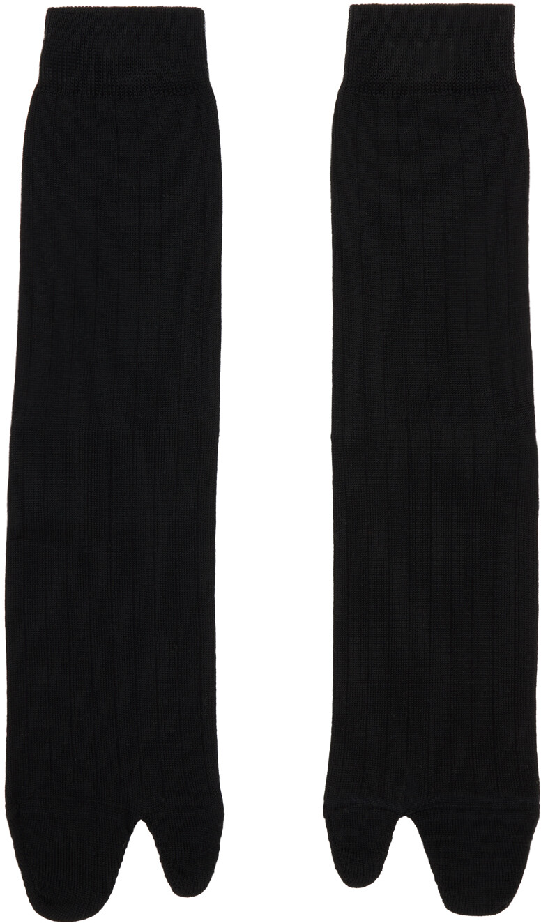 

Черные носки-бутлеги Maison Margiela, цвет Black