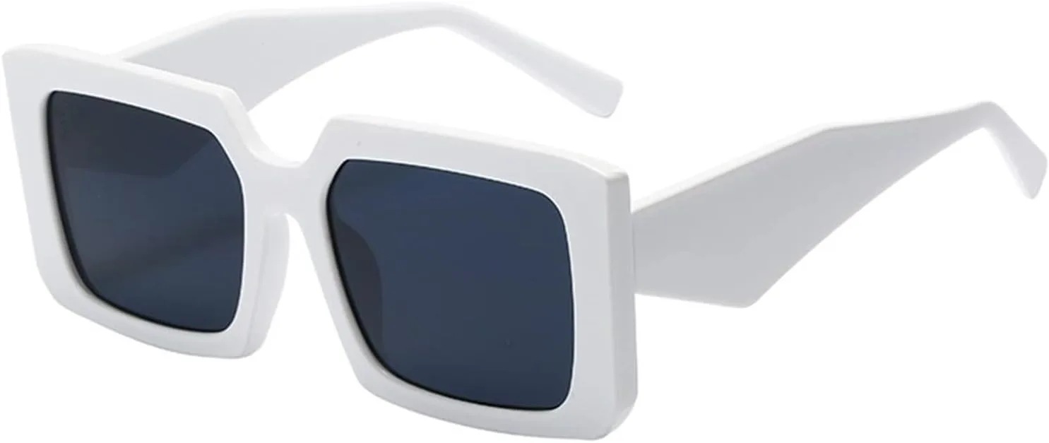 

Солнцезащитные очки 2026 в квадратной крупной оправе, модные, для мужчин и женщин, для отдыха на природе, пляжа и отпуска (Цвет: G, Размер: Средний) MTZJH, One Color