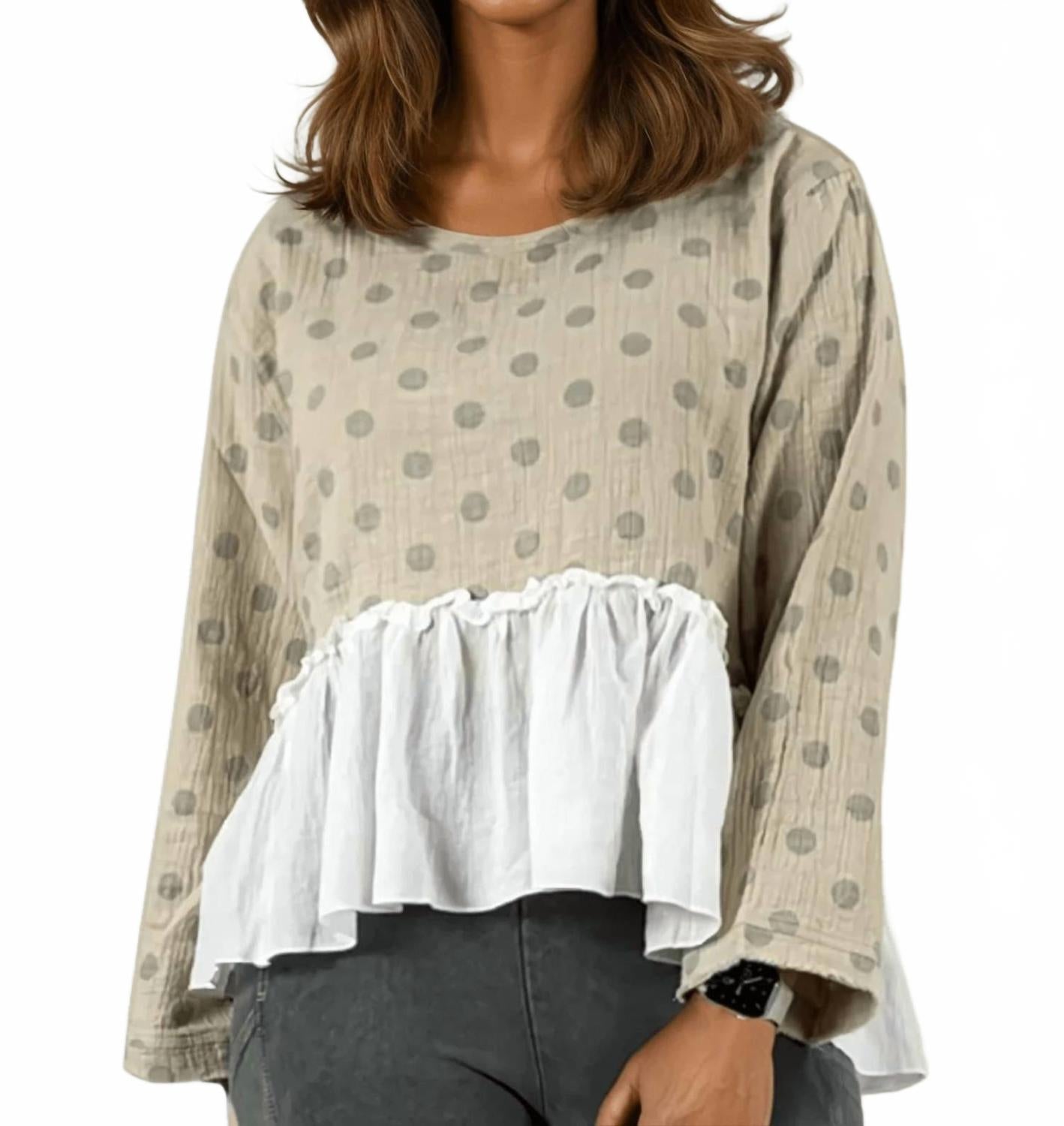 

Jaded Gypsy Топ "Без оглядки назад" в бежевом цвете, Бежевый, Jaded Gypsy Топ "Без оглядки назад" в бежевом цвете