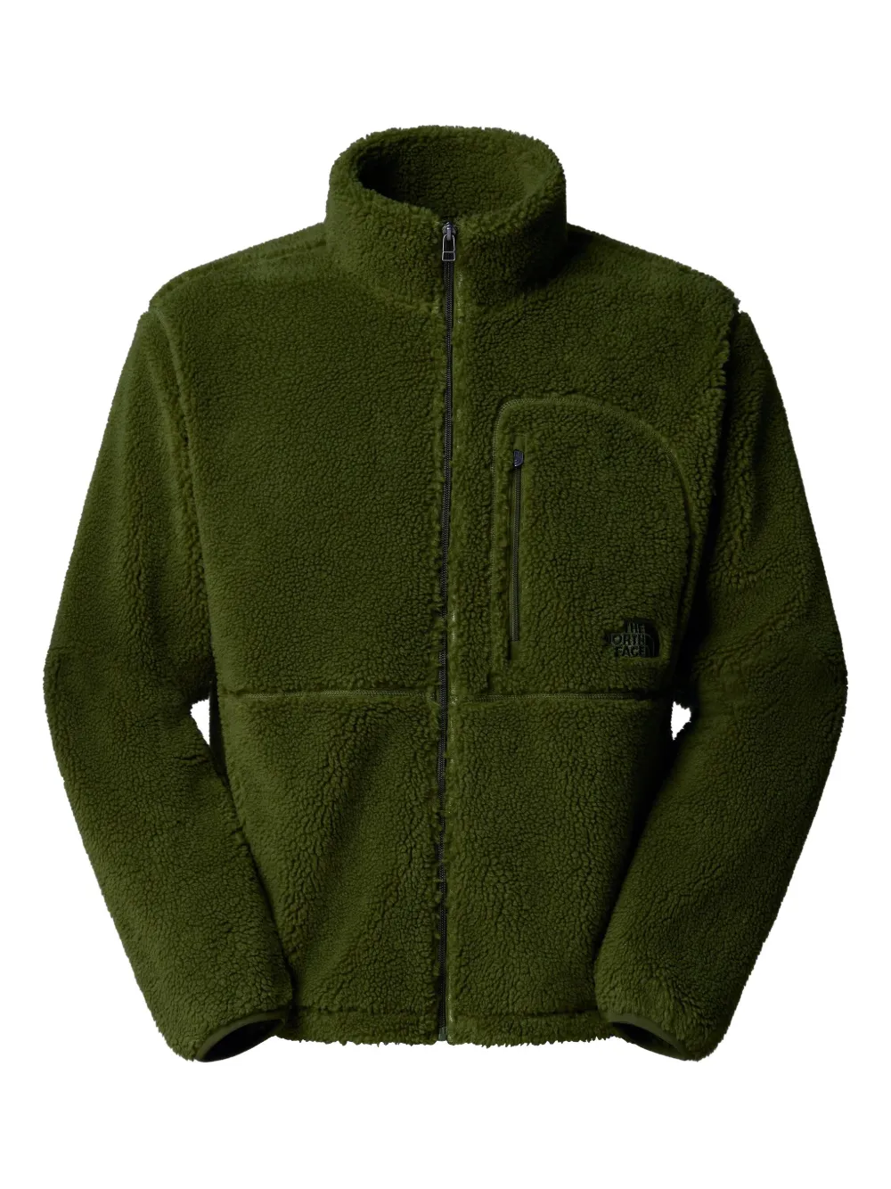 

Флисовая куртка на молнии The North Face, зеленый