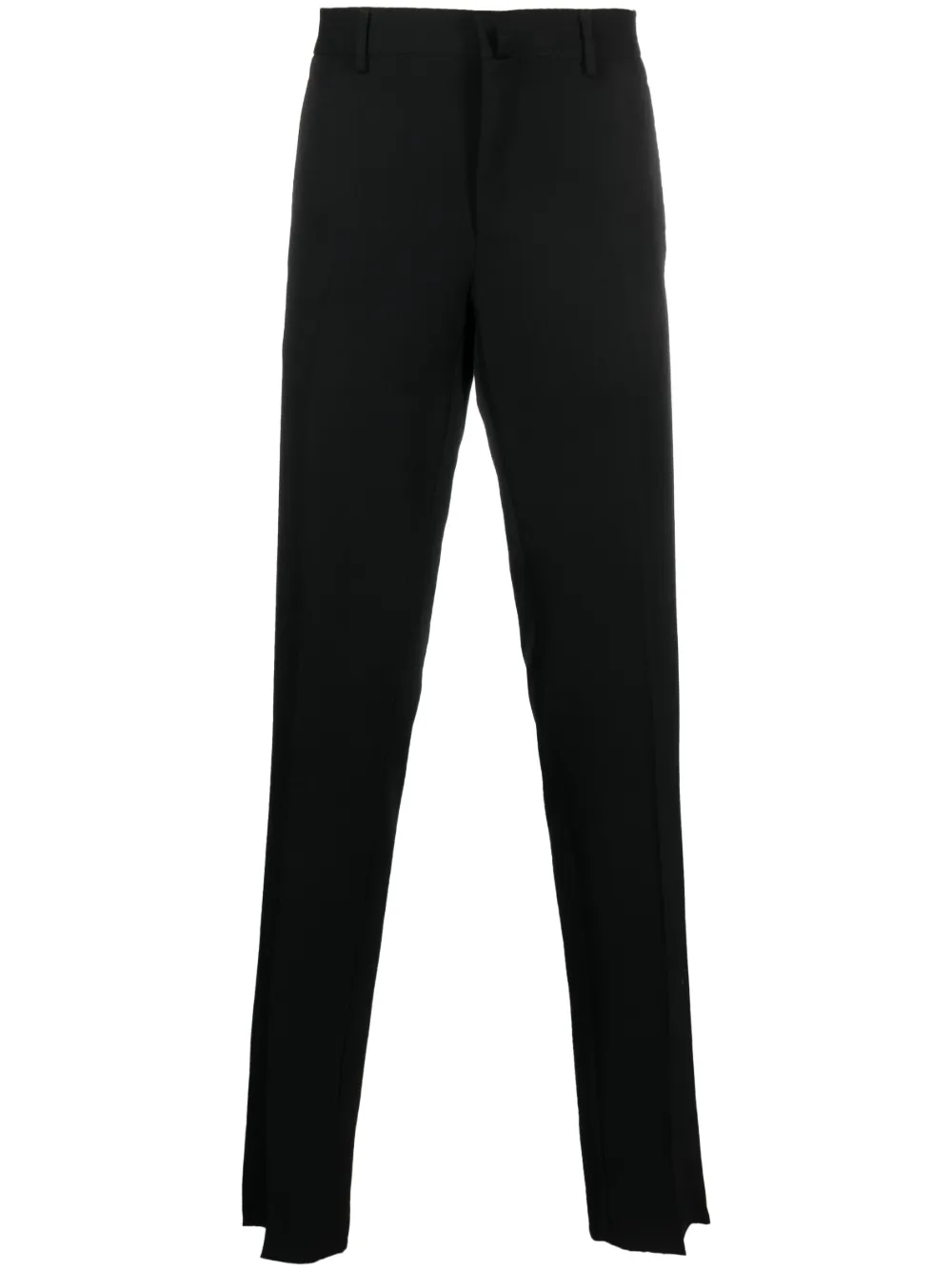 

Шерстяные брюки с атласной отделкой Lanvin, черный