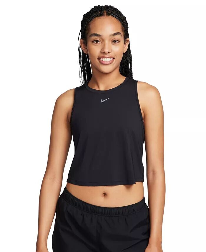 

Женская укороченная майка Solid One Classic Dri-FIT Nike, черный