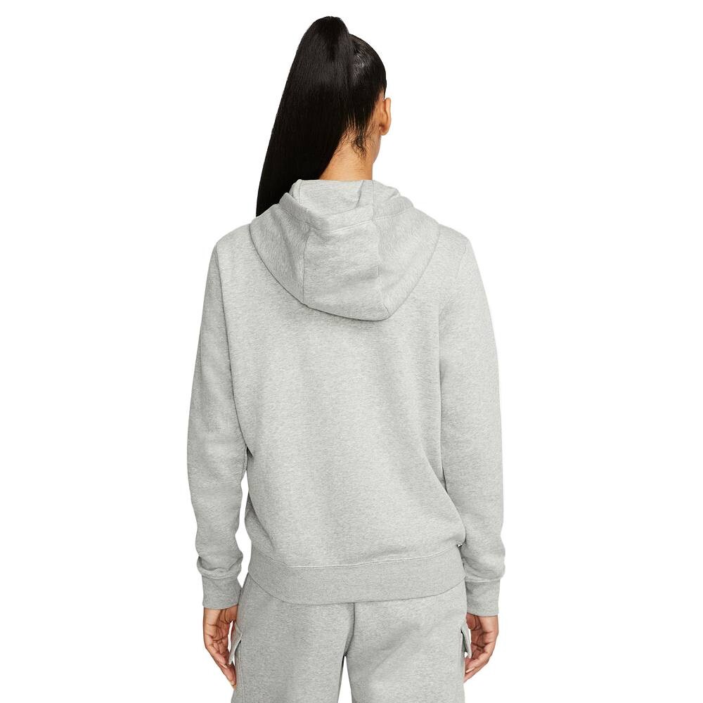 Женская флисовая худи с молнией во всю длину Nike Sportswear Club, цвет Birch Heather — фото 2