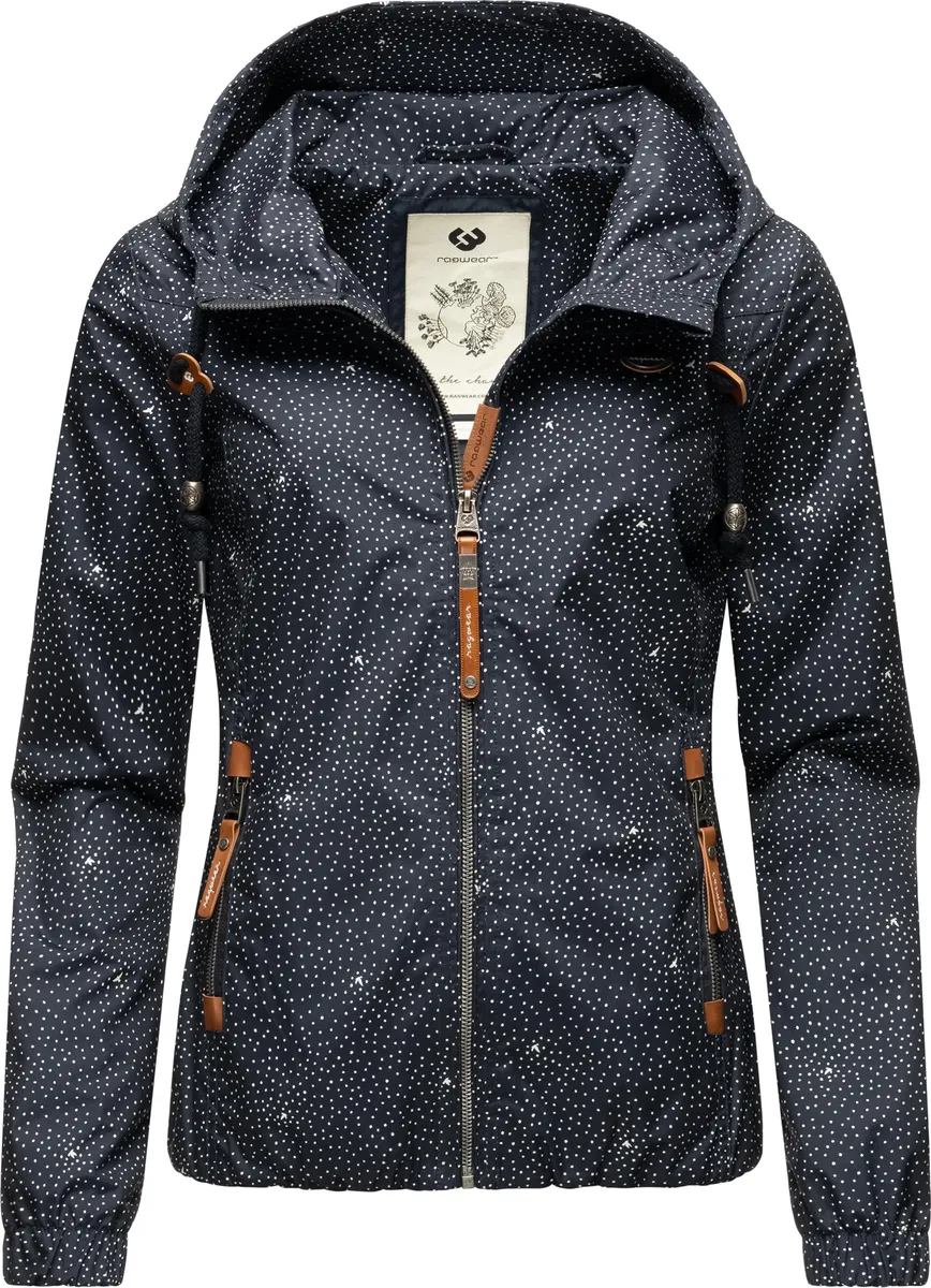 

Уличная куртка Ragwear "Darow Print", с капюшоном, стильная переходная куртка с принтом и капюшоном, цвет морской волны