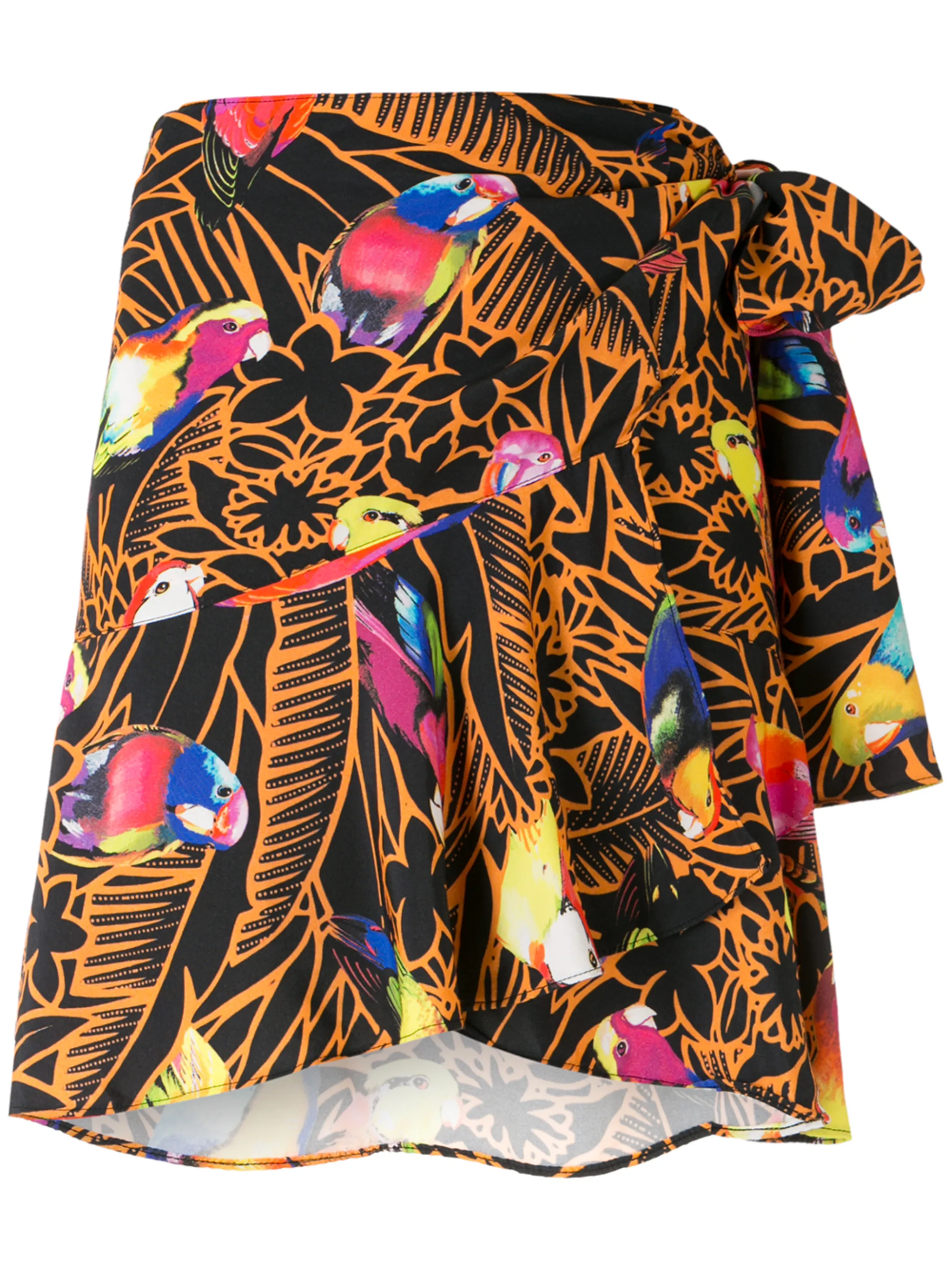 

Юбка с запахом и принтом Amir Slama, черный