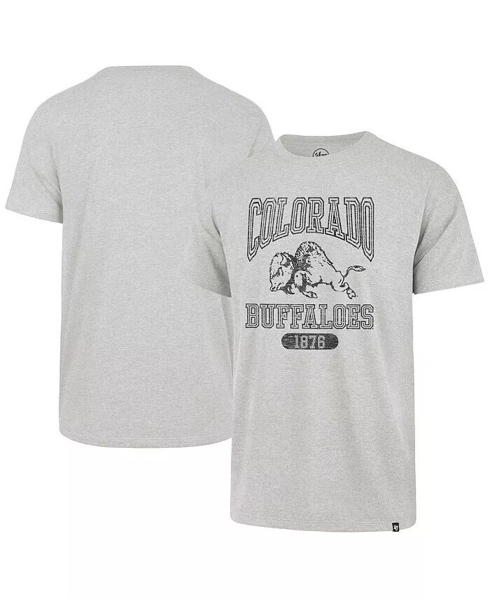 

Футболка мужская Heather Grey Distressed Colorado Buffaloes 1876 Line Press Franklin '47 Brand