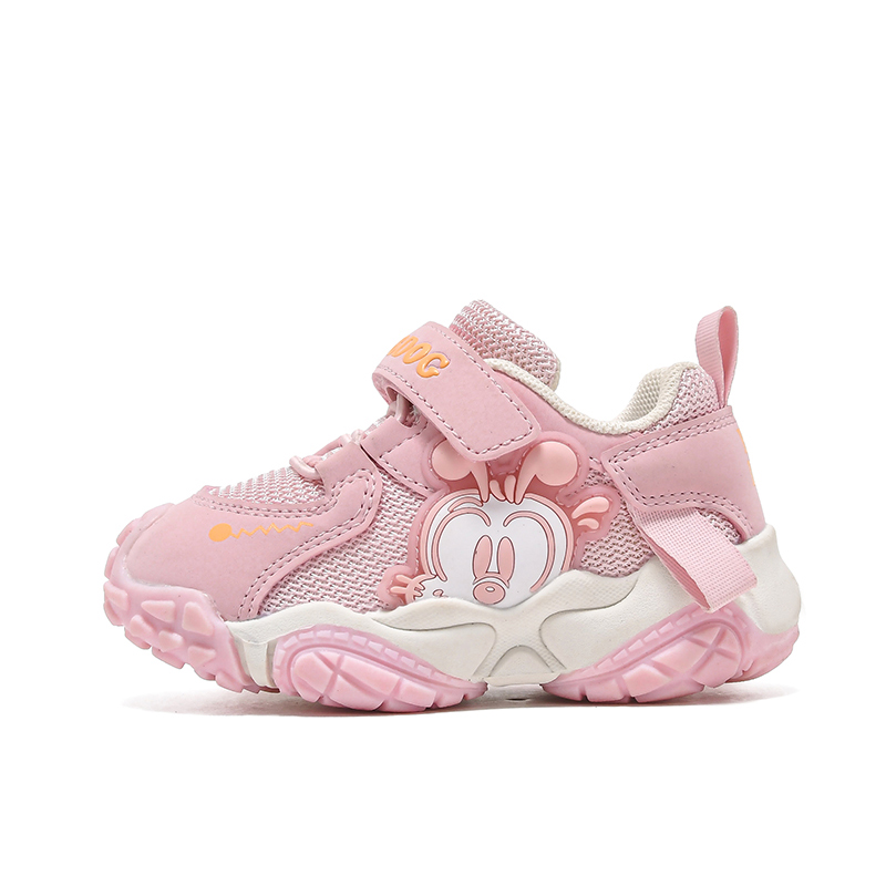 

Детские повседневные туфли с противоскользящей подошвой, амортизацией, устойчивостью к истиранию и дышащим верхом BOBDOG, светло-розовый