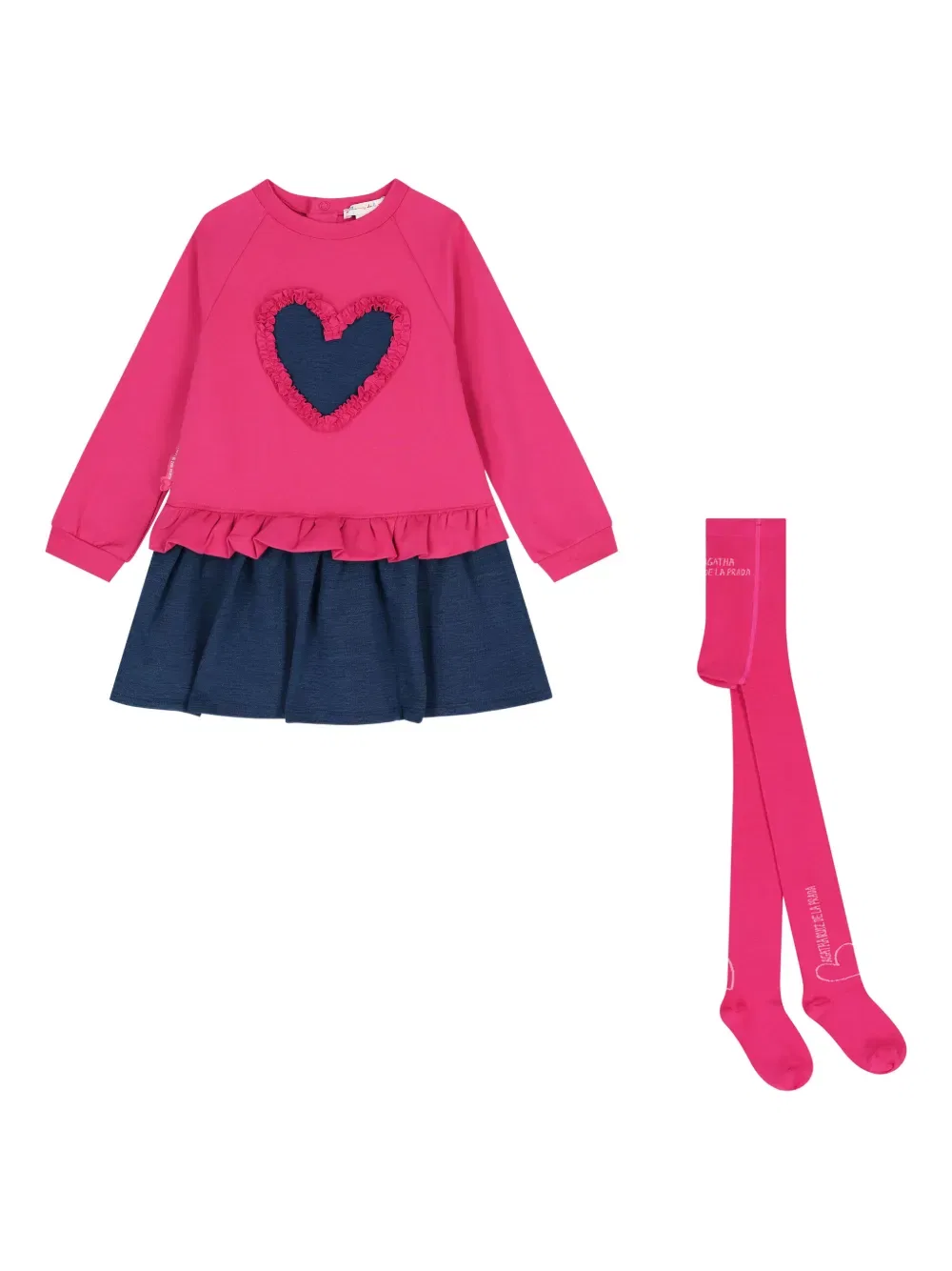 Набор из платья с оборками и колготок Agatha Ruiz De La Prada, розовый