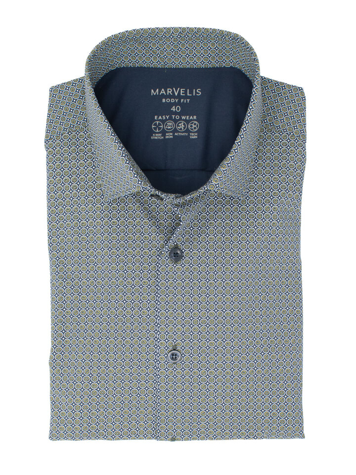 

Рубашка MARVELIS Body Fit Easy To Wear, синий