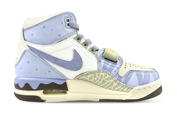 Кроссовки JORDAN Legacy 312 Vintage Basketball Shoes Women's High-Top Blue Purple — фото 2