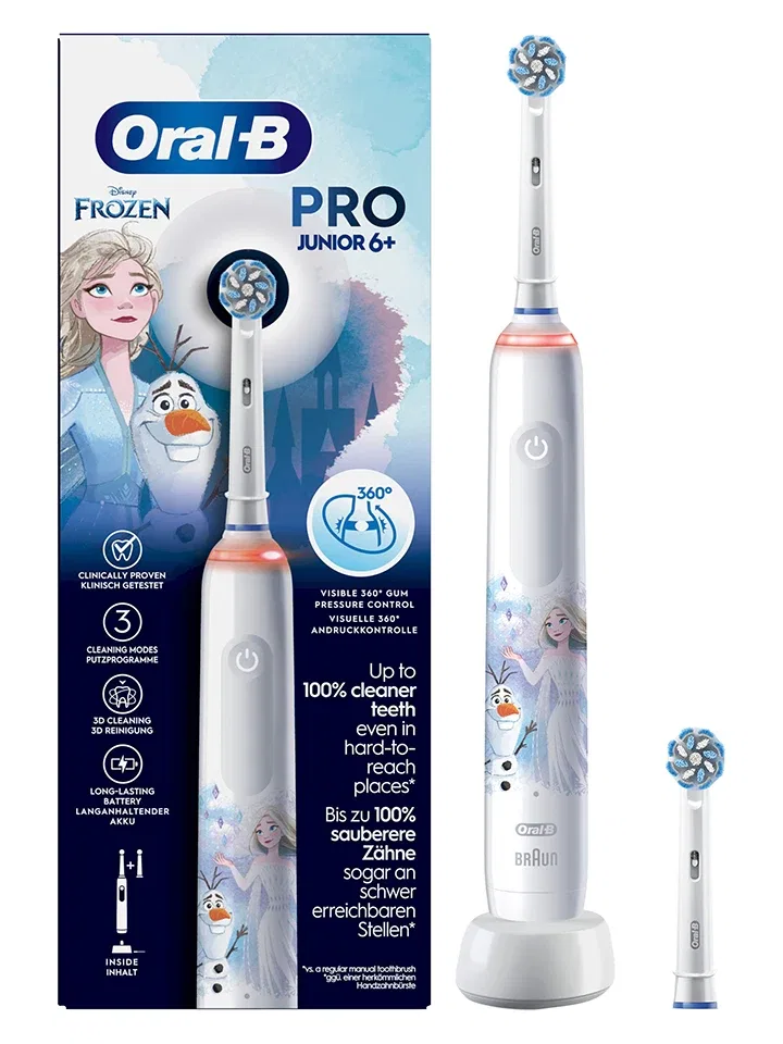 Электрическая зубная щетка Junior Pro Frozen Oral-B Белый — фото 2