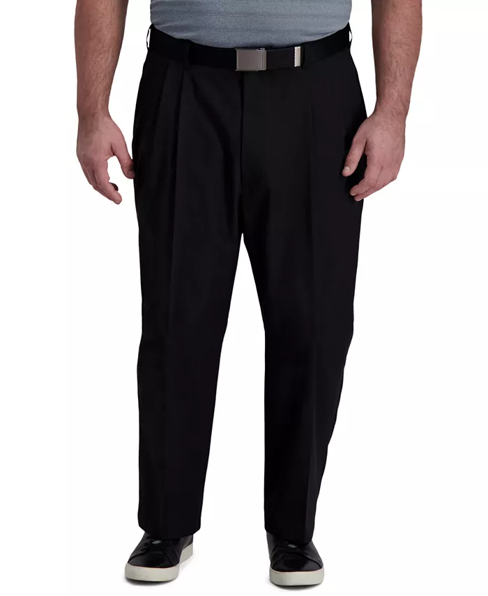 

Брюки Big & Tall Cool Right Performance Flex Classic Fit с защипами Haggar, черный