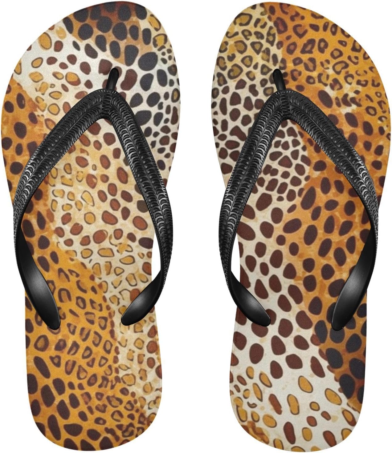 

Женские пляжные шлепанцы YMGQYJ, повседневные летние сандалии, мужские шлепанцы для пляжа, с принтом в виде животных пятен, золотой