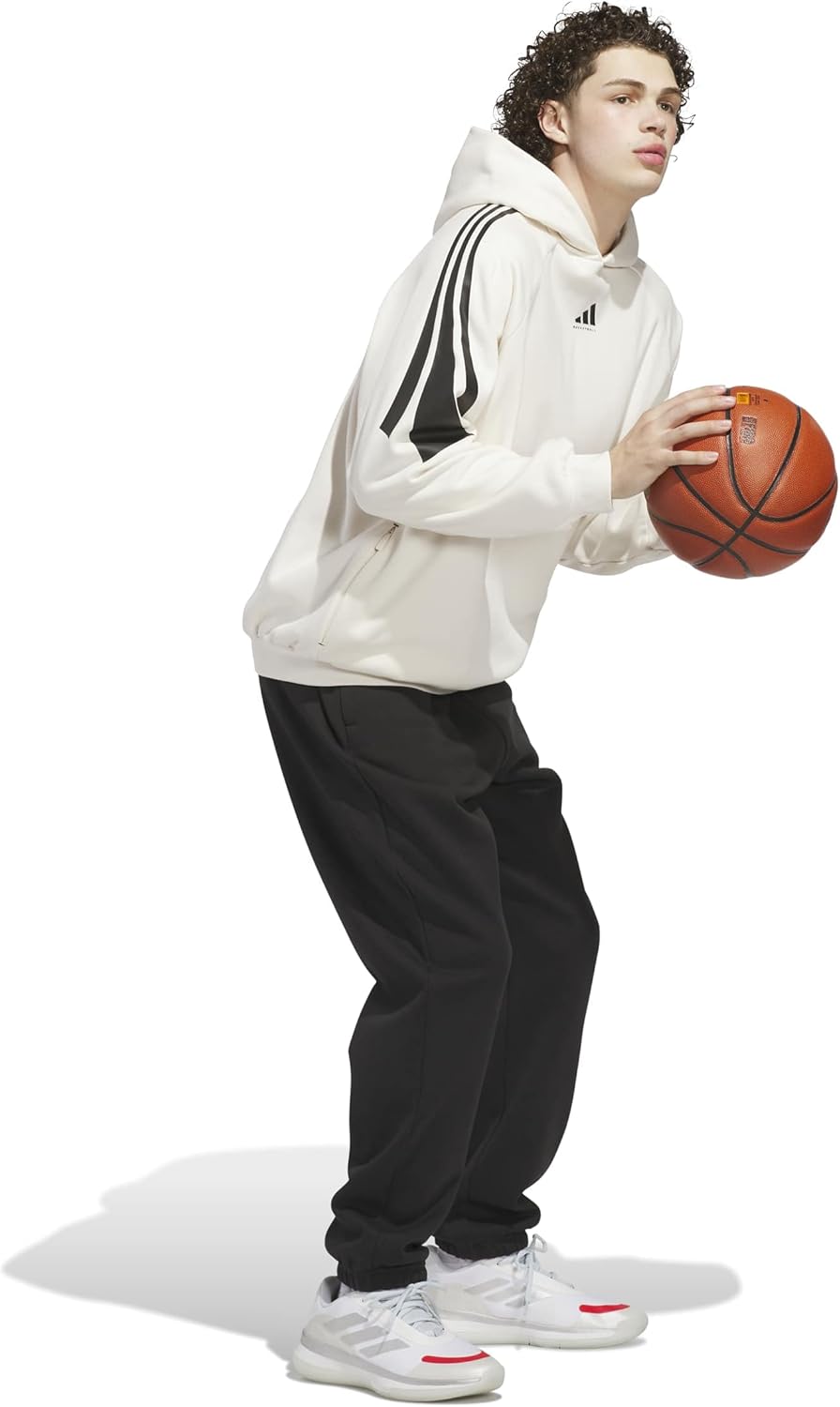 Худи adidas ADI Baseball 3-Stripes, мужская, размер L9772, белый — фото 3