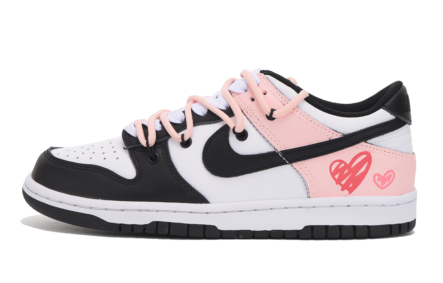 

Кроссовки Nike Dunk Skateboard Shoes Women's Low-Top White Pink, Розовый, Кроссовки Nike Dunk Skateboard Shoes Women's Low-Top White Pink