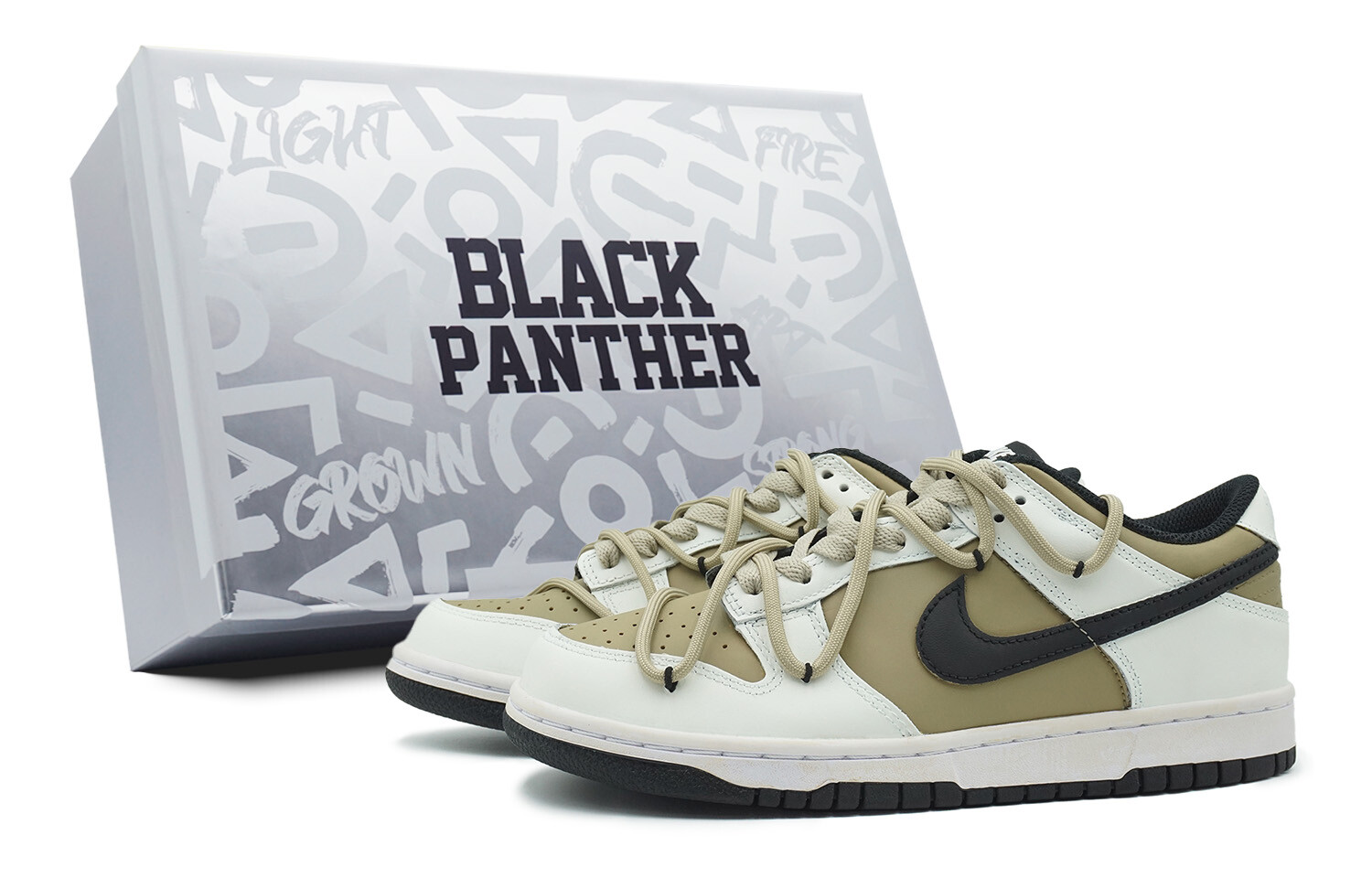 

Кроссовки Nike Dunk Skateboarding Shoes Men Low-top White/yellow/black, белый