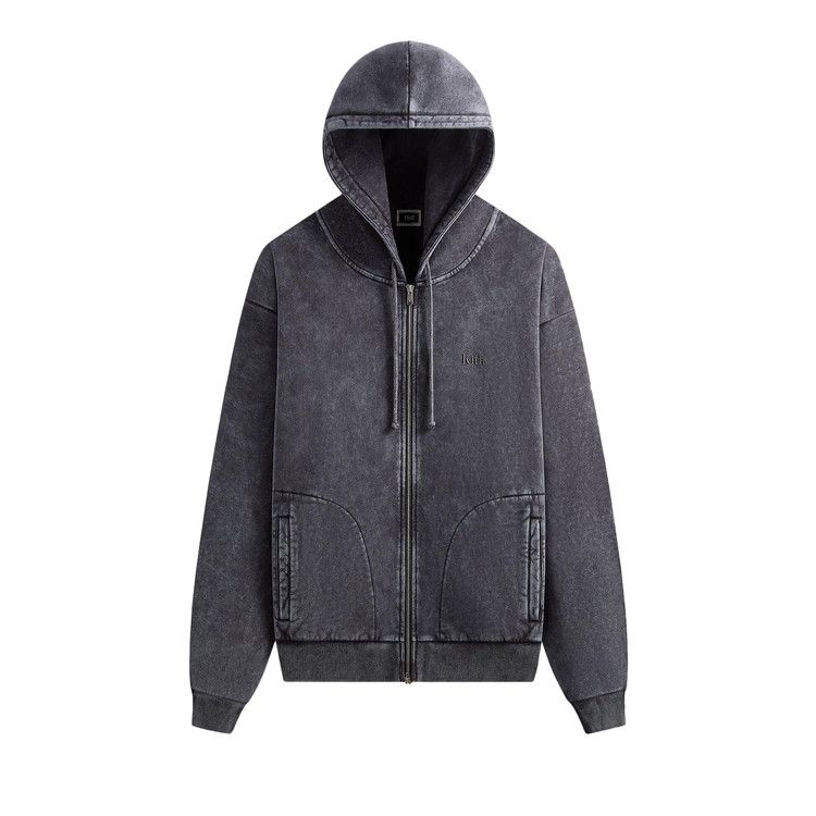 

Худи Kith Antique Wash Full Zip Nelson Hoodie, Black