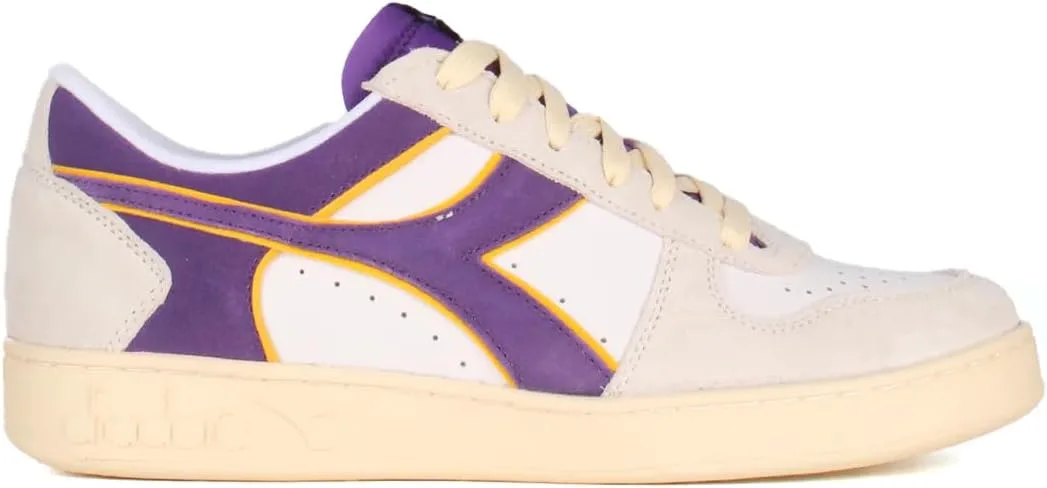 Кроссовки Diadora Unisex Magic Low из замши, белый/фиолетовый/лавандовый — фото 2
