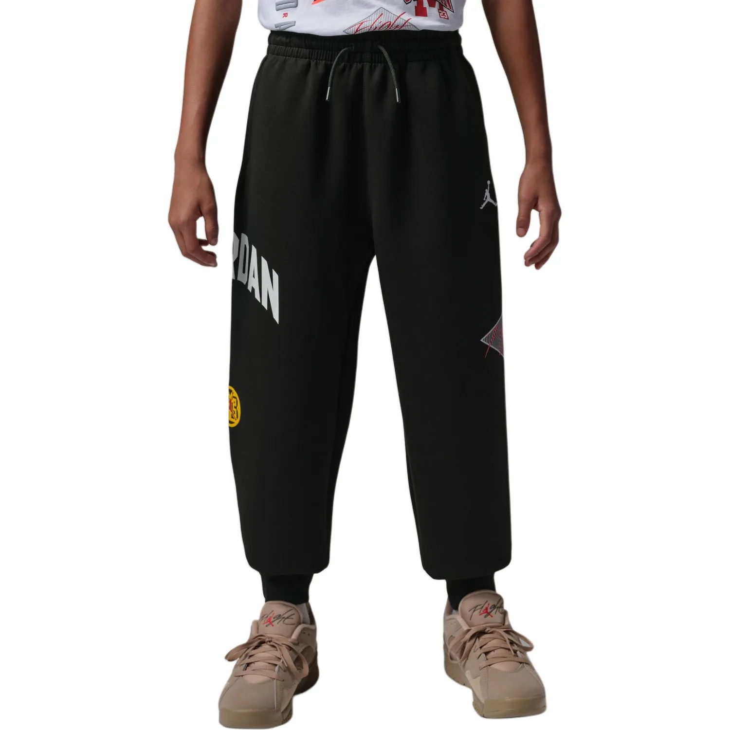 Детские вязаные спортивные штаны Dynasty Interlock Jordan, черный