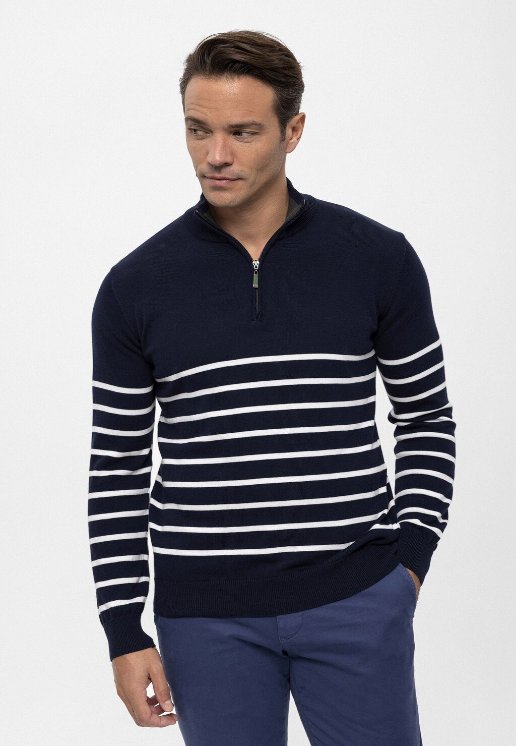 

Джемпер HALF ZIP STRIPED Felix Hardy, темно-синий