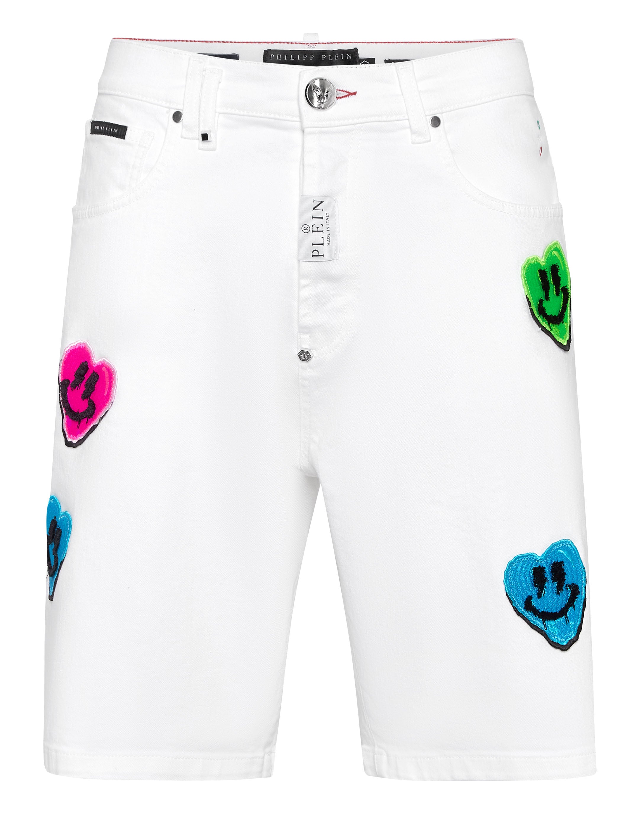 

Джинсовые шорты Formentera Fit Smile Graffiti PHILIPP PLEIN, цвет white dream
