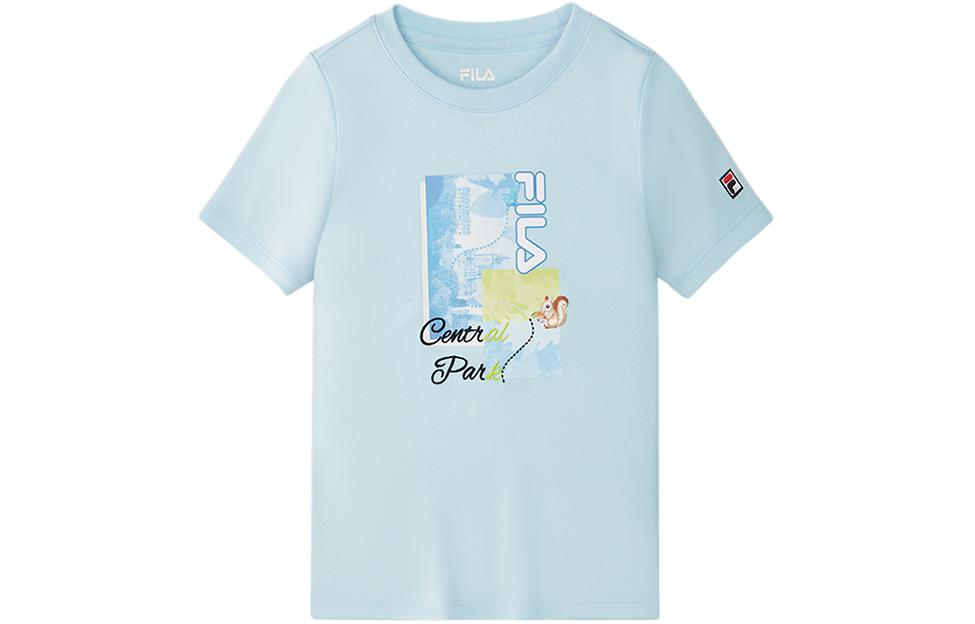 Футболка светло-голубая детская FILA KIDS — фото 2