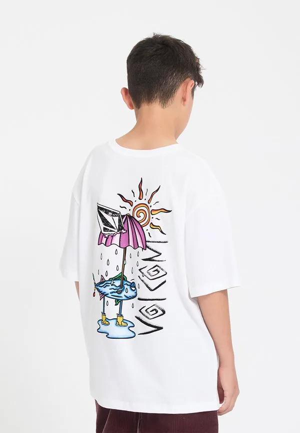 Футболка с принтом в виде солнечных рыб. Volcom, White
