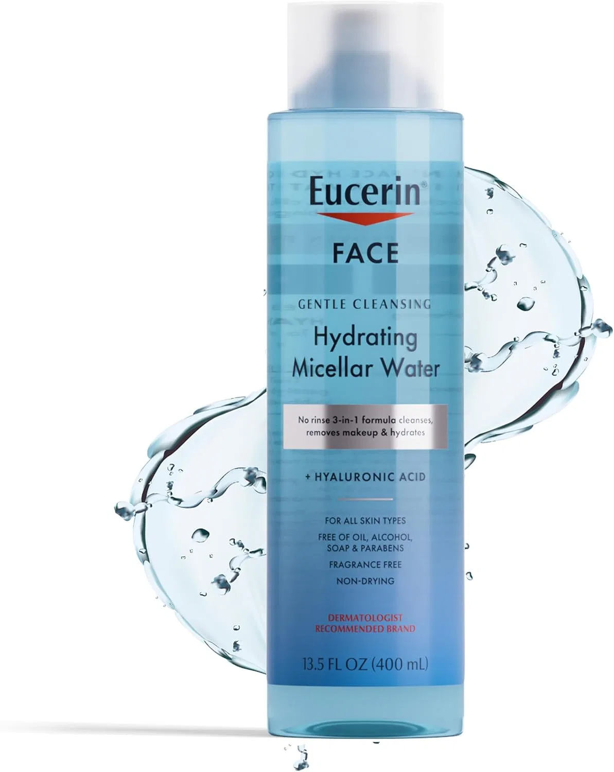 Мицеллярная вода Eucerin — Для лица увлажняющая с гиалуроновой кислотой, 400 мл