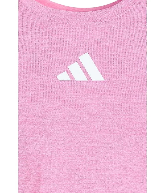 Детский комплект с топом и шортами Melange Flounce Tank Shorts Set Adidas Kids, Black Adi — фото 3