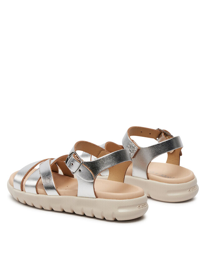 Сандалии J Sandal Soleima Gir J45GSA 000CF C1007 Geox, серебро — фото 3