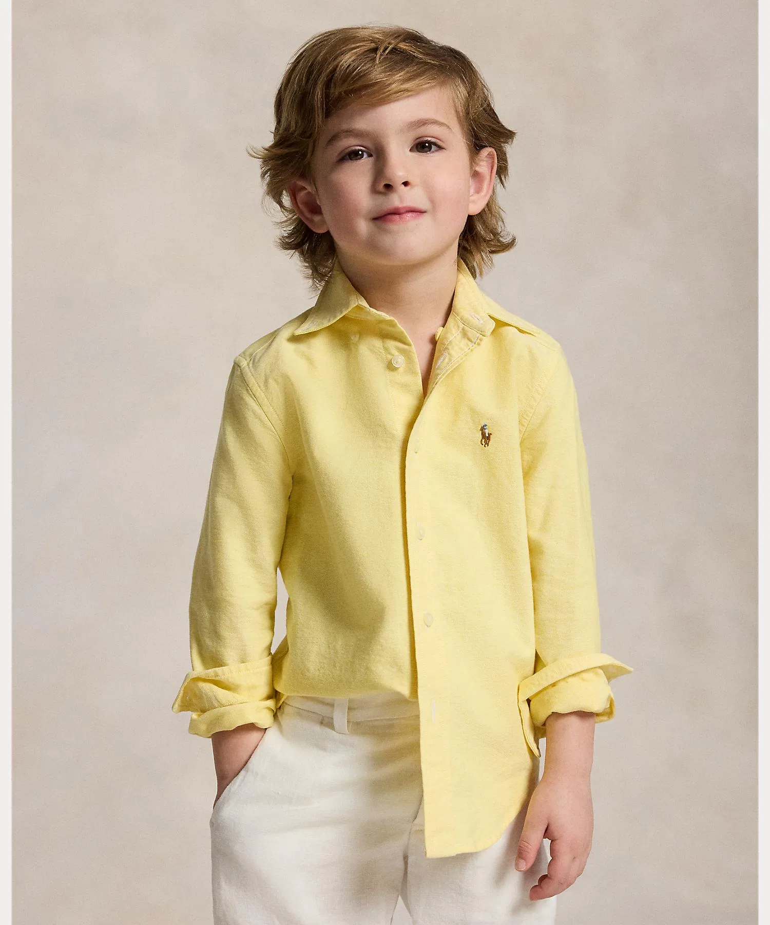 Детская рубашка Polo Ralph Lauren из хлопка