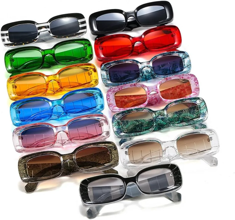 

Солнцезащитные очки прямоугольной формы для женщин и мужчин, винтажные, с декоративными линзами из поликарбоната, оправа, защита от ультрафиолета UV400 HCPIHF, C10