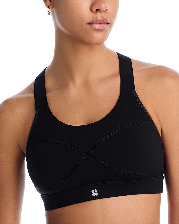 

Спортивный бюстгальтер средней поддержки Power Medium Impact Sweaty Betty, черный