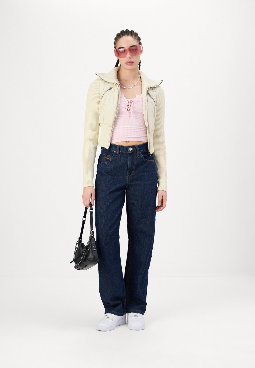 

Топ с длинными рукавами KNOCKOUT BABY BDG Urban Outfitters, розовый