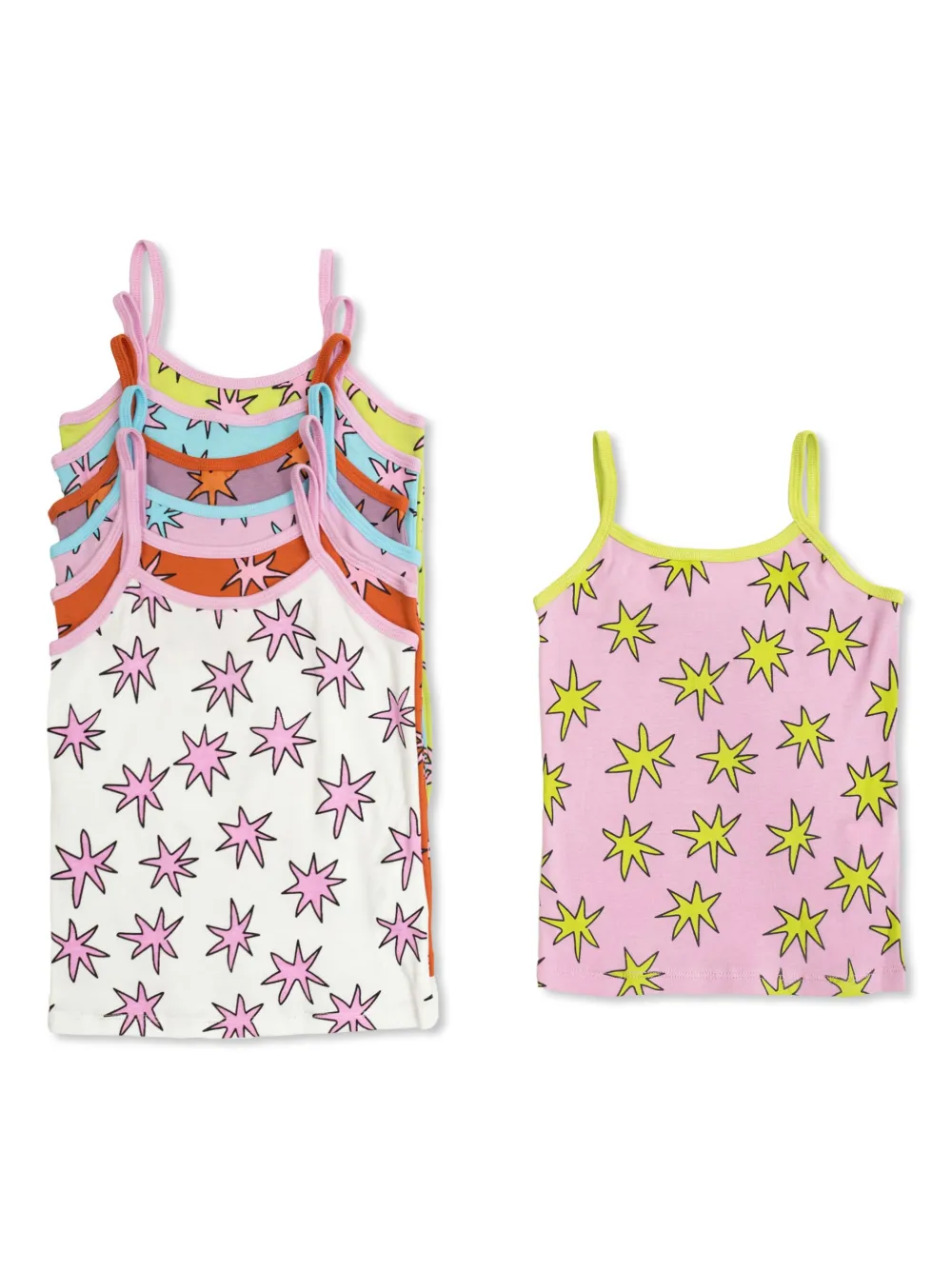 

Комплект из семи топов с принтом Stella McCartney Kids, белый