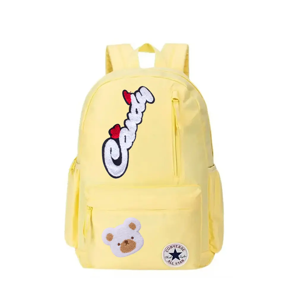 

Converse Полиэстеровый рюкзак среднего размера унисекс светло-желтый, Letter