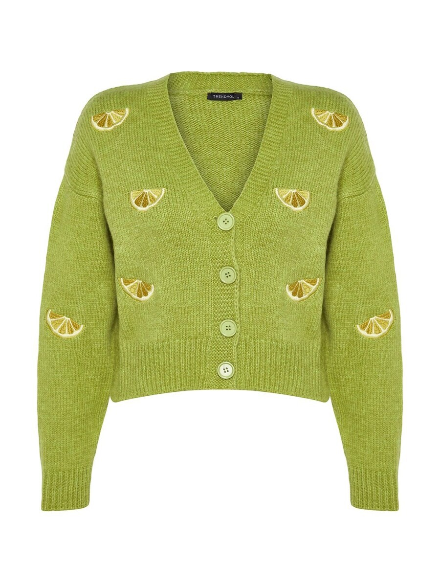 

Вязаный кардиган Trendyol Knit Cardigan, светло-зеленый