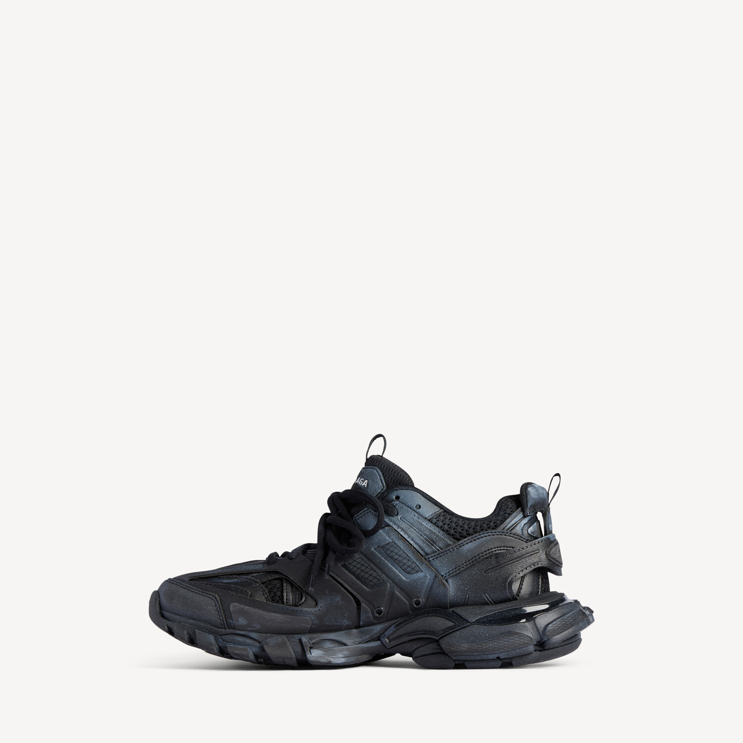 BALENCIAGA Мужские кроссовки Track Signature в черно-белом цвете — фото 4
