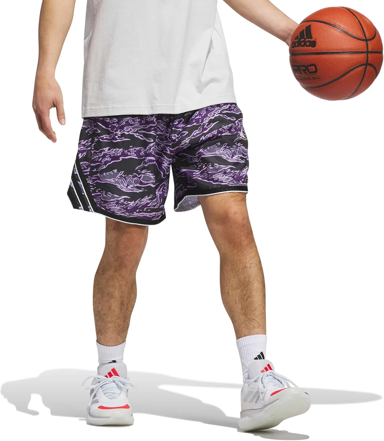 Шорты баскетбольные All Over Printed CrazyLite для мужчин Adidas, черный — фото 2