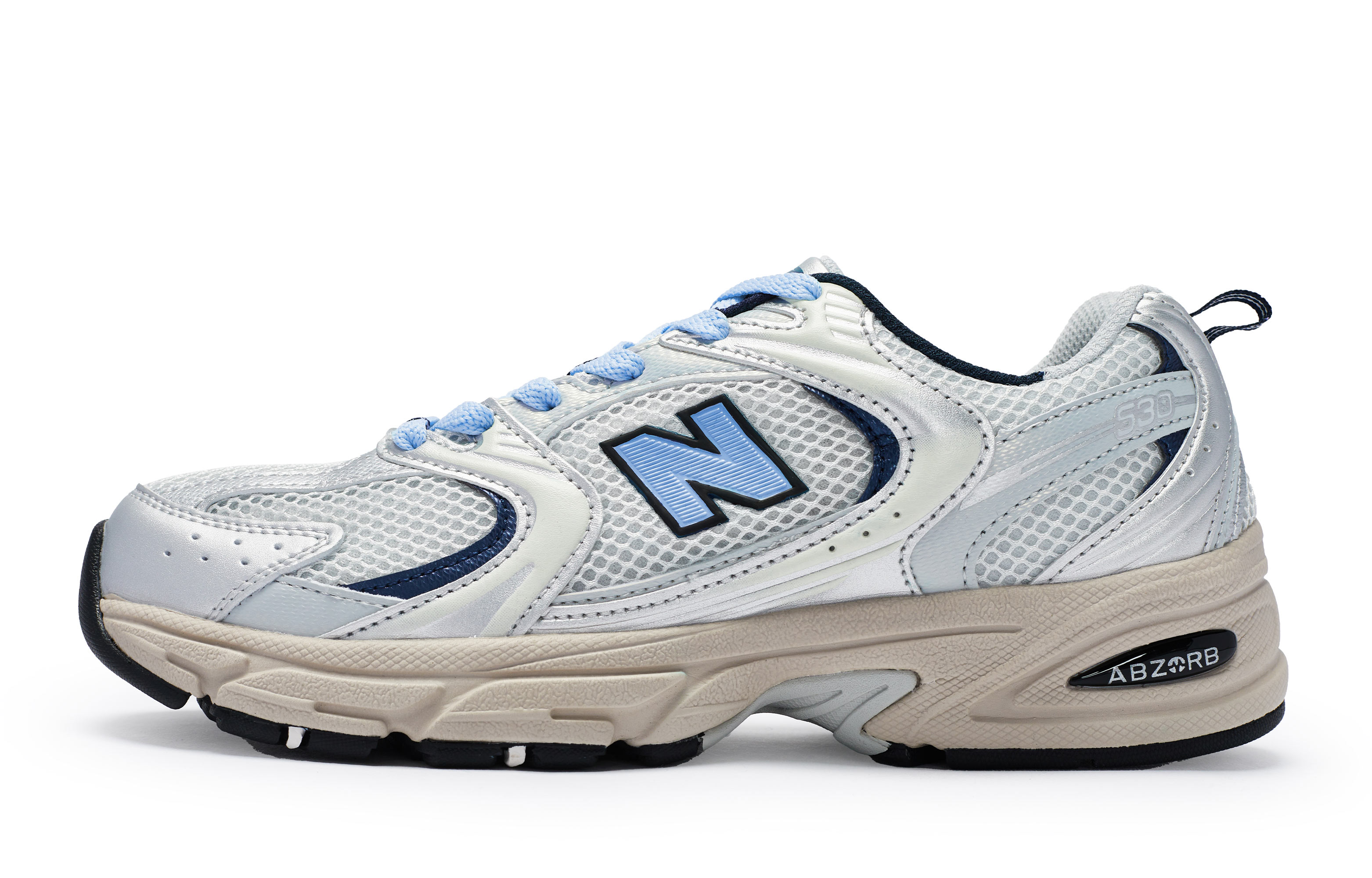 

Кроссовки NB 530 унисекс с низким верхом светло-голубые New Balance