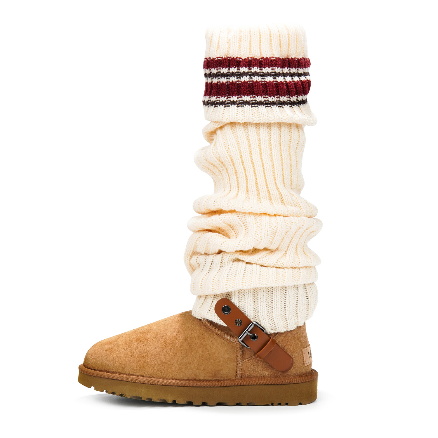 

Ботинки UGG CLASSIC MINI Snow Boots Women's Brown White Red