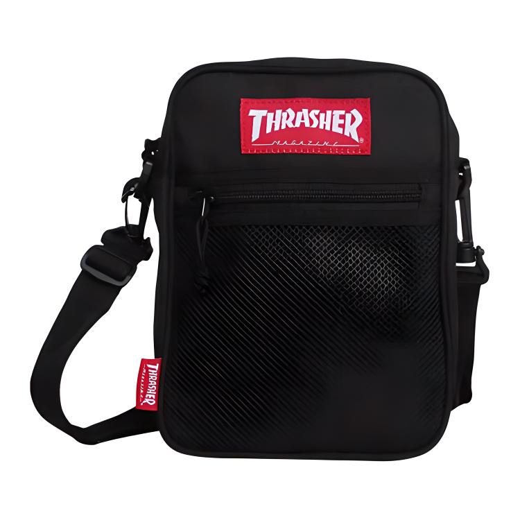 

Thrasher Тканевая сумка через плечо, обычная, унисекс, черная