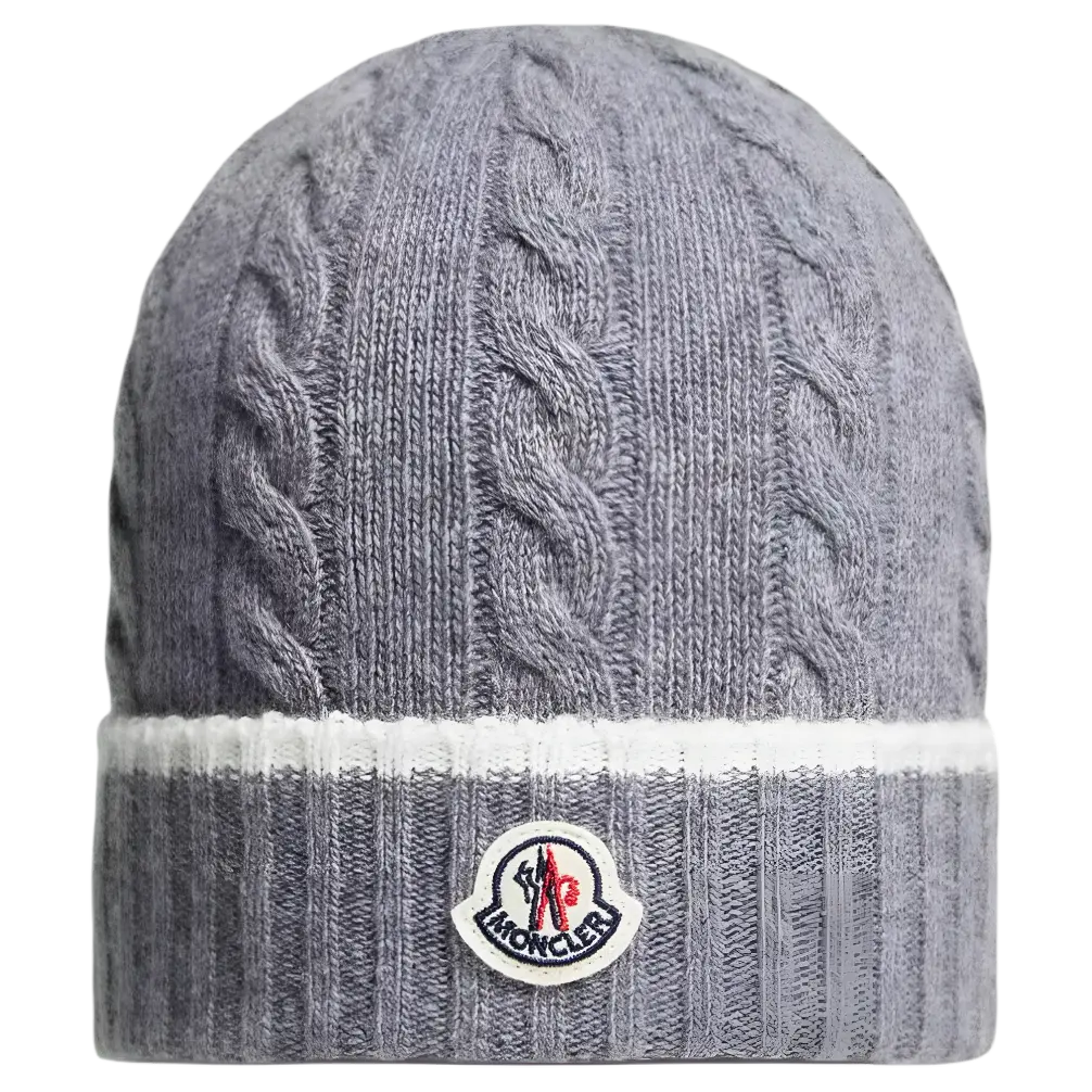 

Moncler Детская шапка-бини из вирджинской шерсти Gray
