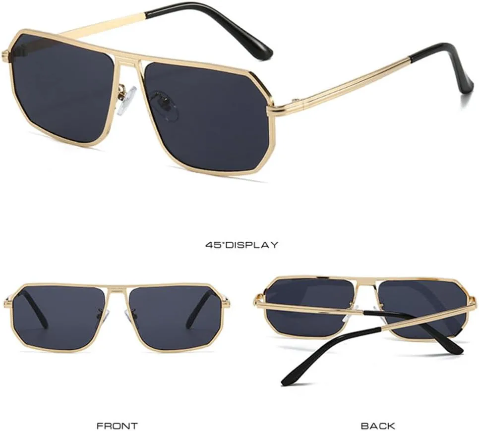 

Солнцезащитные очки UV400 с градиентной расцветкой в ​​стиле металлик для женщин и мужчин, для бега и занятий спортом на открытом воздухе UYPTK, Gold Dark Green