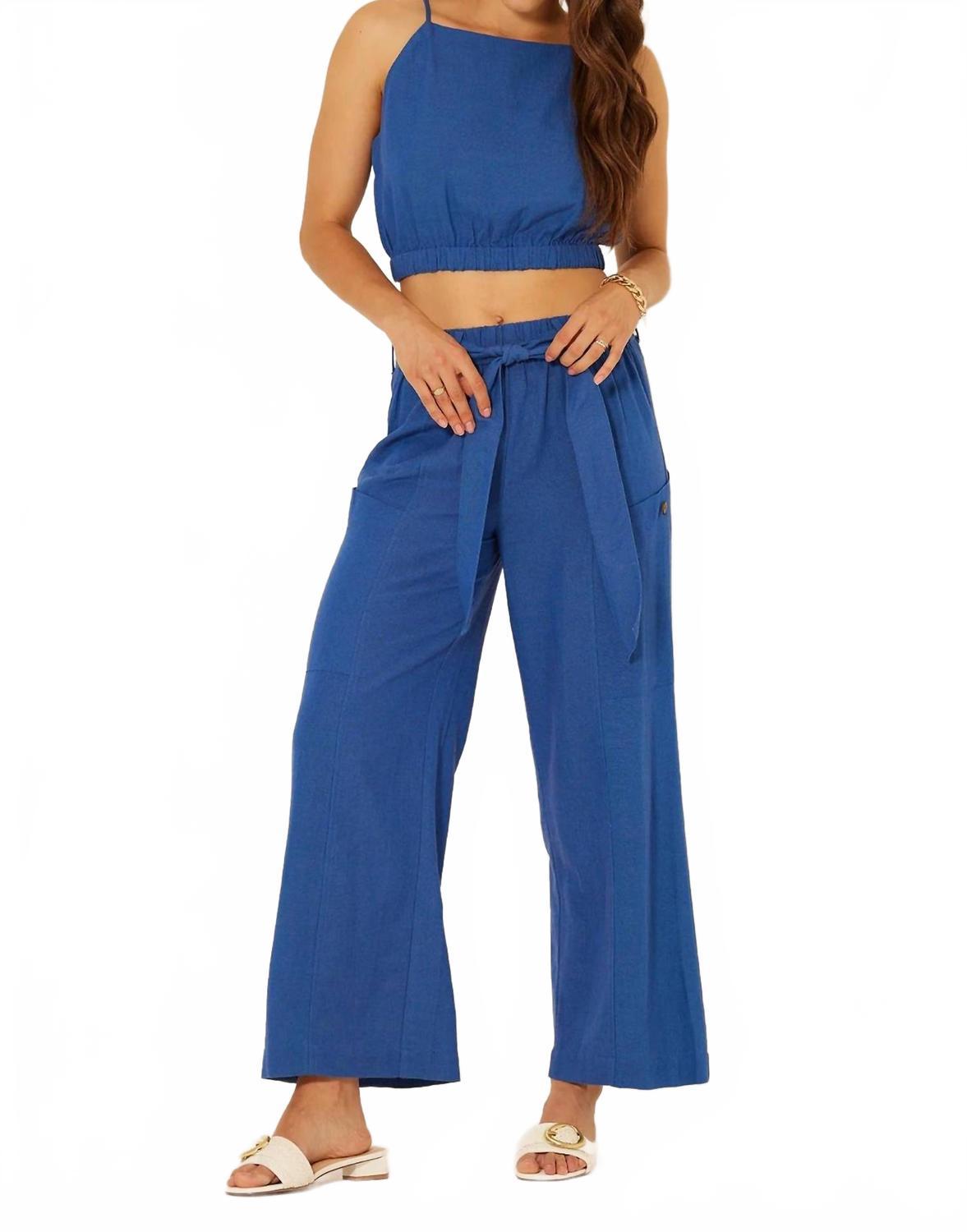 

Гранатовые брюки с завязкой спереди в цвете дафна BILA77, Daphne