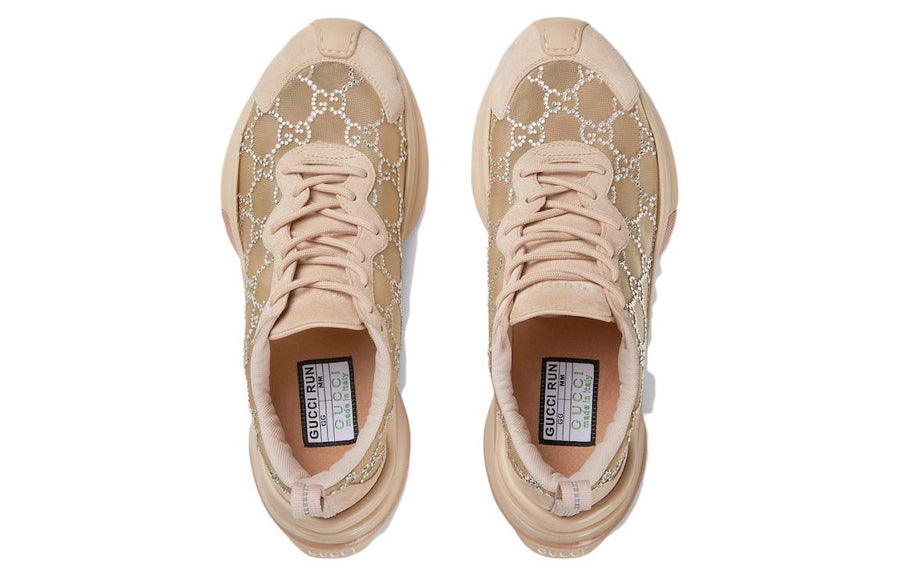 Кроссовки (WMNS) Gucci Run Sneakers 'Neutral', розовый — фото 4